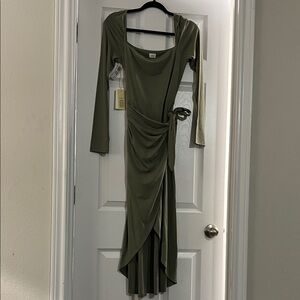 Wilfred Sage Green Long Sleeve Dress